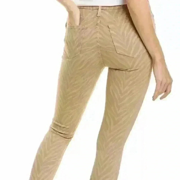 NEW MOTHER The Looker Ankle Fray Jeans Sweet Stripes Animal Print Denim Bohemian - Picture 3 of 10